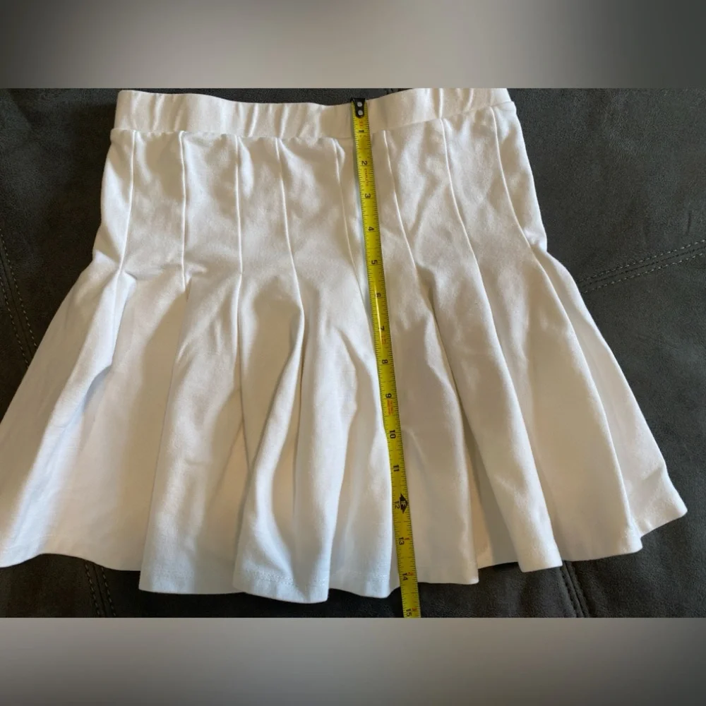 Altar'd State White Pleated Skater Tennis Mini Skirt Size S
